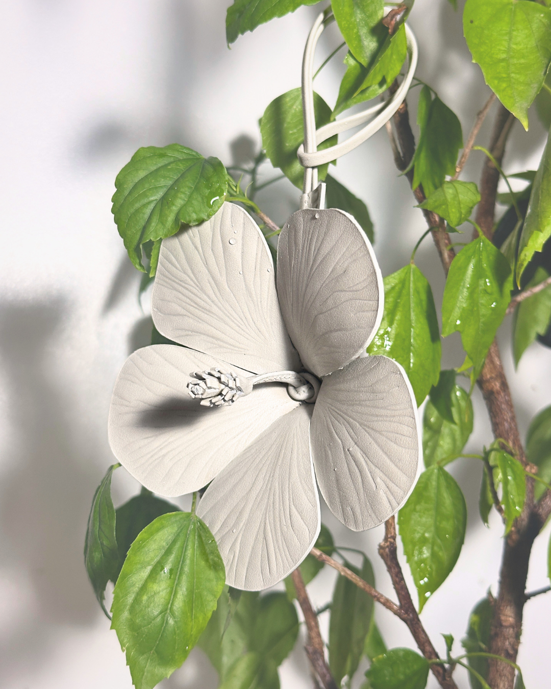 Gumamela Charm in Shell White