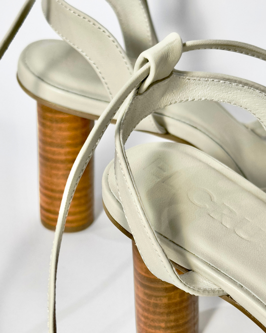 Gumamela Heels in Shell White