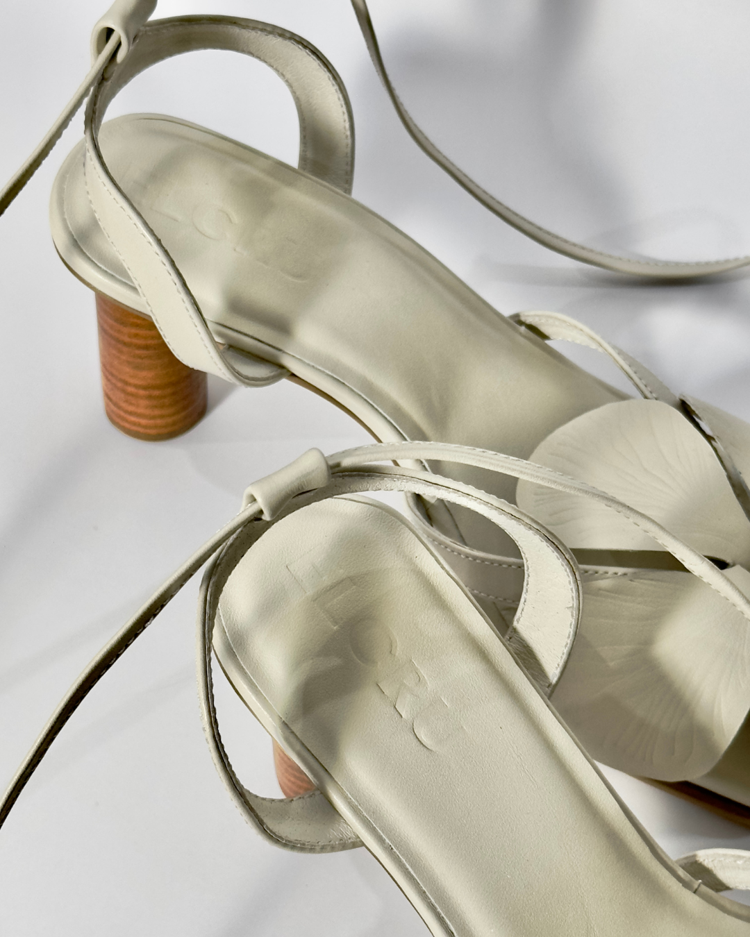 Gumamela Heels in Shell White