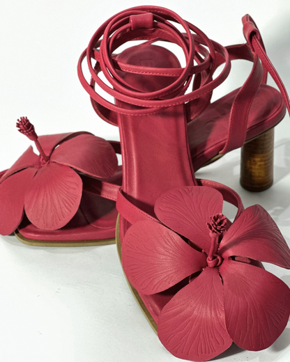 Gumamela Heels in Deep Blush