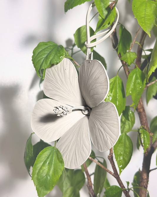 Gumamela Charm in Shell White
