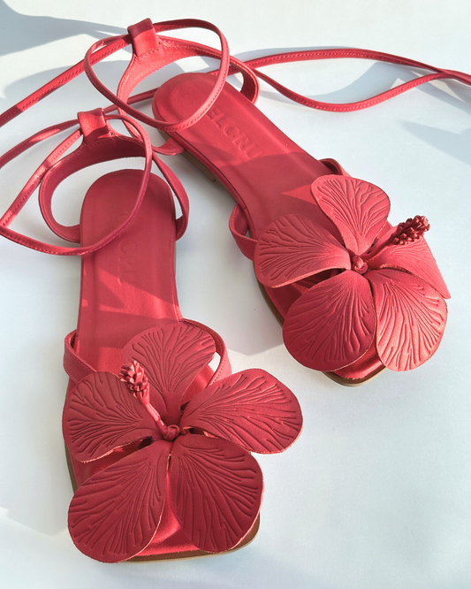 Gumamela Flats in Deep Blush