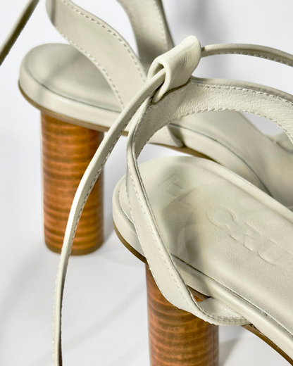 Gumamela Heels in Shell White